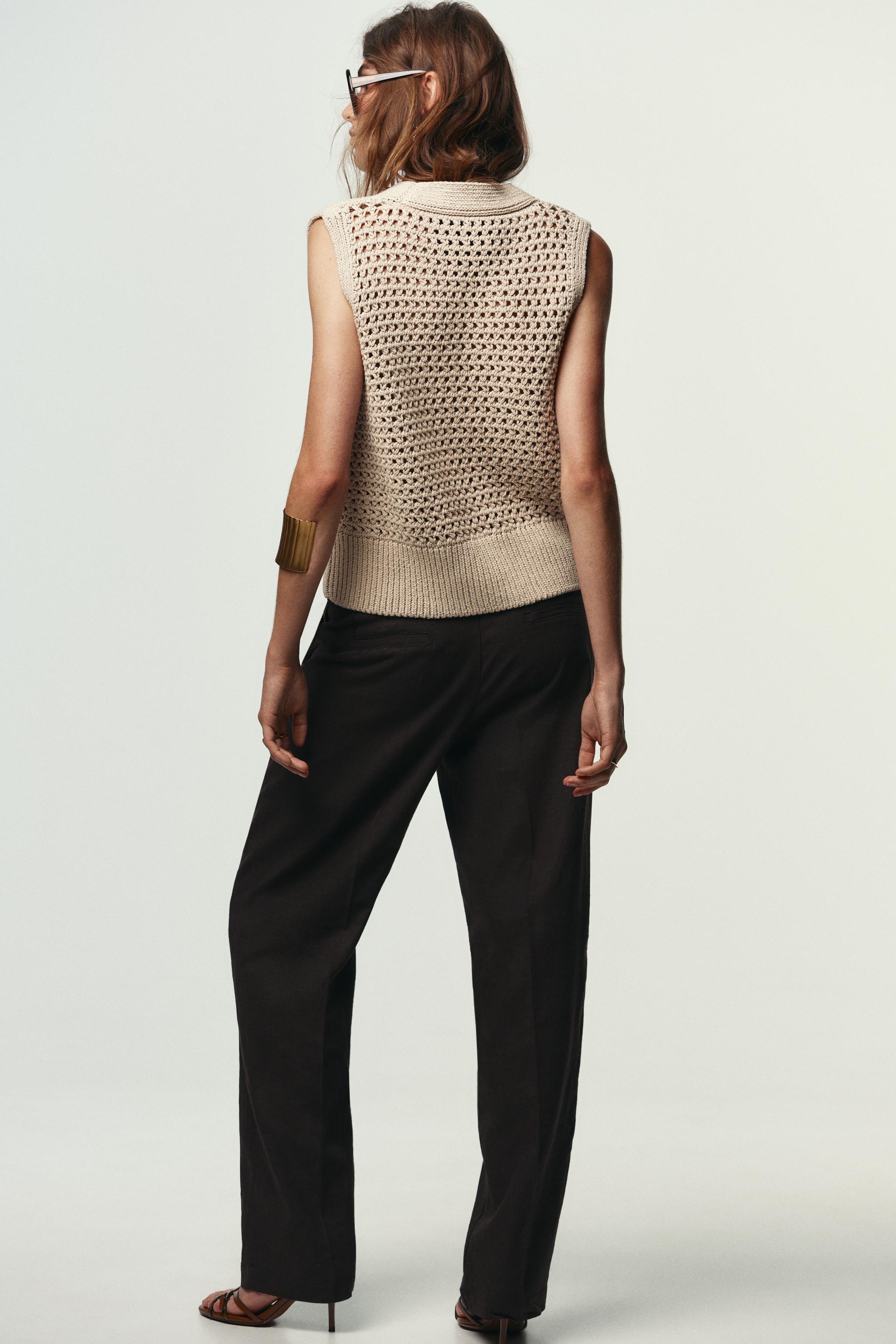 GILET EN MAILLE OUVERT